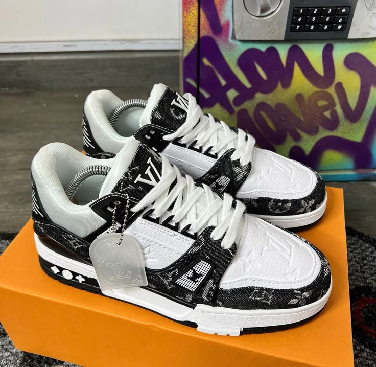 Louis Vuitton LV Trainer Distressed Sneaker